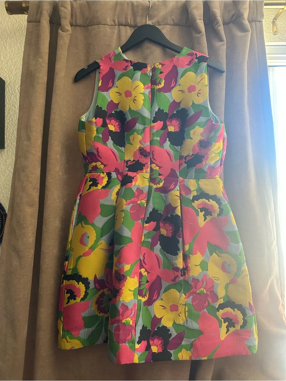 kate spade Floral Mini Dress in Pink, Yellow, Green